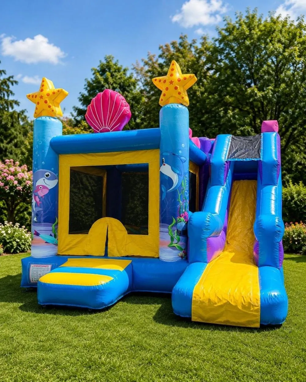Seestern-Hüpfburg „Rutsche & Multiplay“